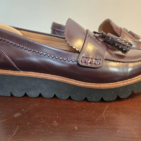 Coach Burgundy Tassel Loafers for Women-pre Owned - Picture 5 of 7